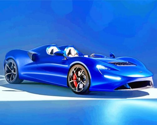 Cool Blue Mclaren paint by numbers