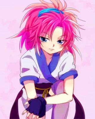 Machi Komacine Anime Character paint by numbers