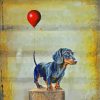 Dachshund And Balloon paint by numbers