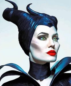 Angelina Jolie Maleficent Movie paint by numbers