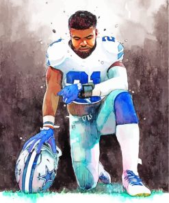 Ezekiel Elliott NFL Player paint by numbers