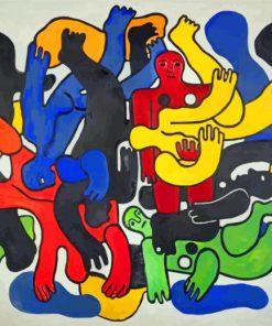 Les Plongeurs Ferand Leger paint by numbers