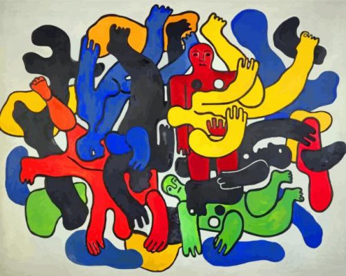 Les Plongeurs Ferand Leger paint by numbers