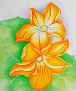 Georgia O'Keeffe Squash Blossoms paint by numbers