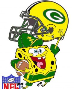 Spongebob Green Bay Packer paint by numbers