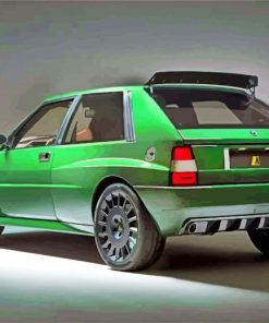 Green Lancia Car paint by numbers