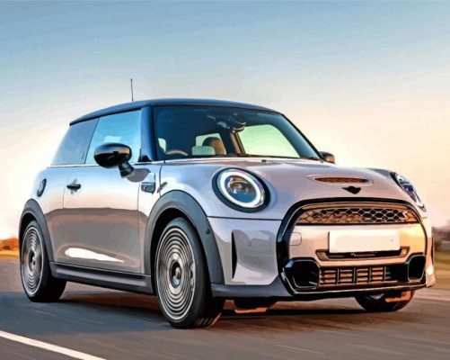 Aesthetic Mini Cooper paint by numbers