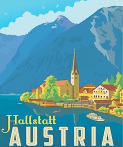 Hallstatt Australia Poster paint by numbers