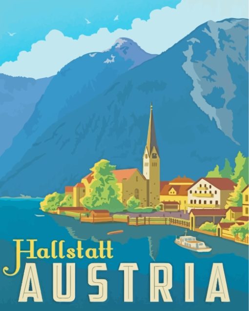 Hallstatt Australia Poster paint by numbers