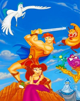 Hercules Characters Movie paint by numbers