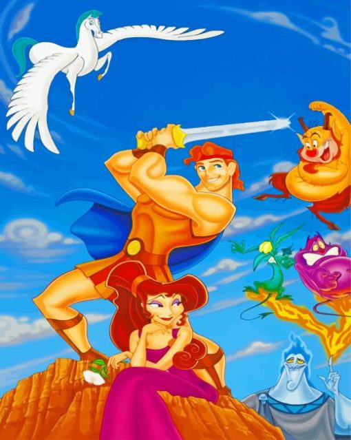 Hercules Characters Movie paint by numbers