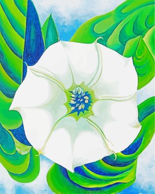 Jimson Weed Georgia O'Keeffe paint by numbers