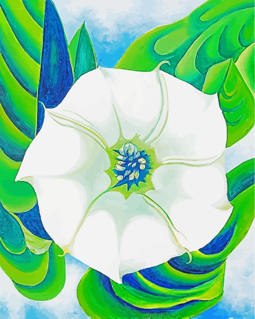 Jimson Weed Georgia O'Keeffe paint by numbers