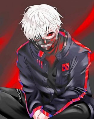 Ken Kaneki Japanese Anime paint by numbers