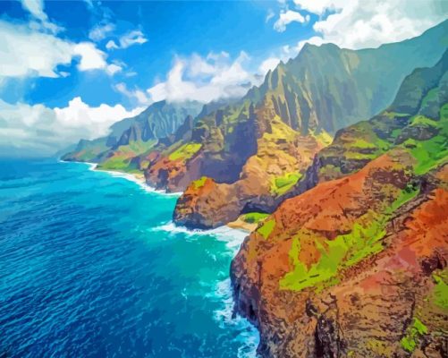 Kauai Island In Hawaii paint by numbers