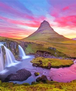 Kirkjufell Iceland paint by numbers