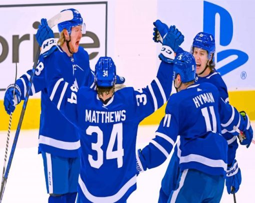 Leafs Players paint by numbers