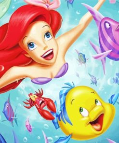 Ariel And Her Friends paint by numbers