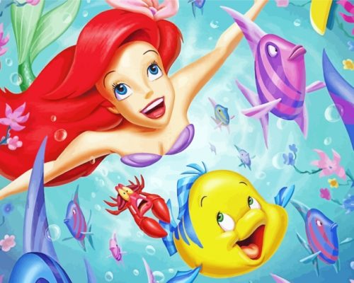 Ariel And Her Friends paint by numbers