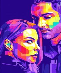 Lucifer And Chloe Pop Art paint by numbers