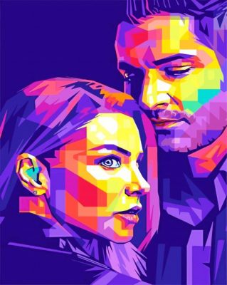 Lucifer And Chloe Pop Art paint by numbers