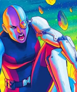 Nebula Marvel Movie paint by numbers