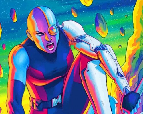 Nebula Marvel Movie paint by numbers