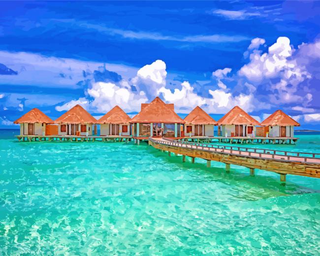 Maldives Paradise paint by numbers