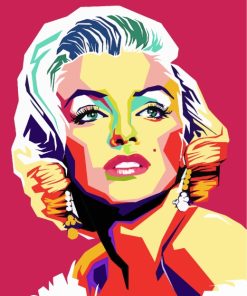 Actress Marilyn Monroe Pop Art paint by numbers