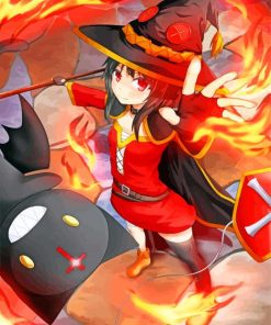 Megumin Konosuba Japanese Character paint by numbers