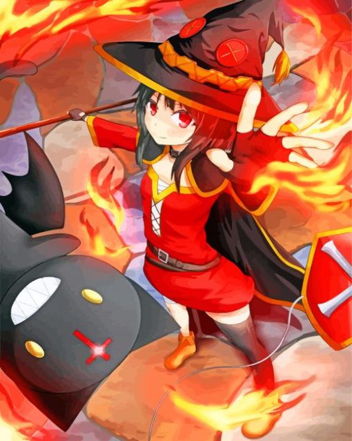 Megumin Konosuba Japanese Character paint by numbers