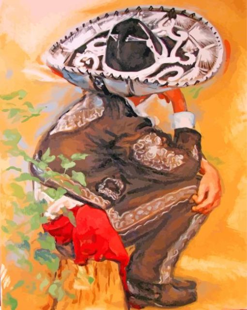 Mexican Mariachi Art paint by numbers