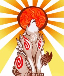 The Japanese Okami paint by numbers