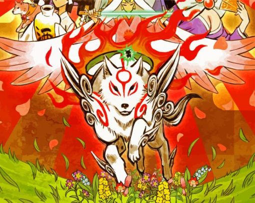 Okami Video Game Paint by numbers