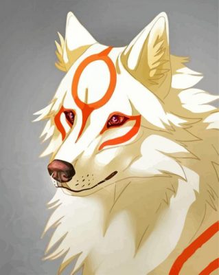 The White Dog Okami paint by numbers