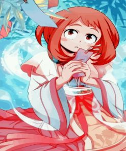 Pretty Ochaco Uaraka paint by numbers