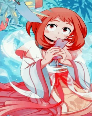 Pretty Ochaco Uaraka paint by numbers