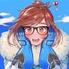 Overwatch Mei Character paint by numbers