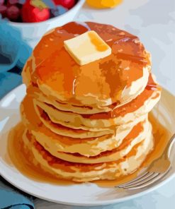 Pancakes With Honey paint by numbers