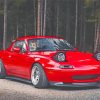 Red Miata Car paint by numbers