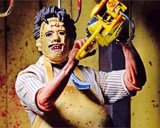 Scary Leatherface paint by numbers