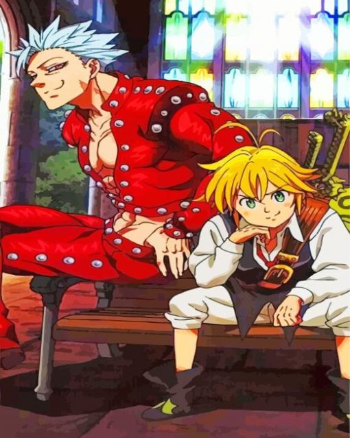 Ban And Meliodas Anime paint by numbers