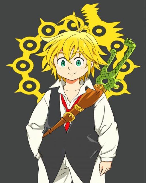 Meliodas Japanese Anime paint by numbers