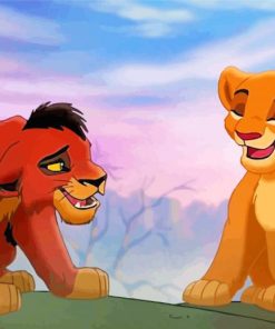 Simba And Kovu paint by numbers