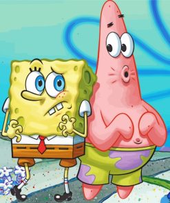 Spongebob And Patrick paint by numbers