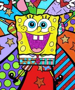 Spongebob Folk Art paint by numbers