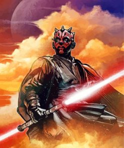 Star Wars Darth Maul paint by numbers