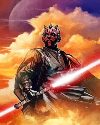 Star Wars Darth Maul paint by numbers