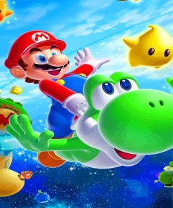 Super Mario And Yushi paint by numbers