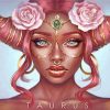 Taurus Zodiac Sign Girl paint by numbers